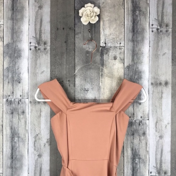 Lavish Alice Dusty Pink Bardot Dress Sz Small NWT - Picture 4 of 7